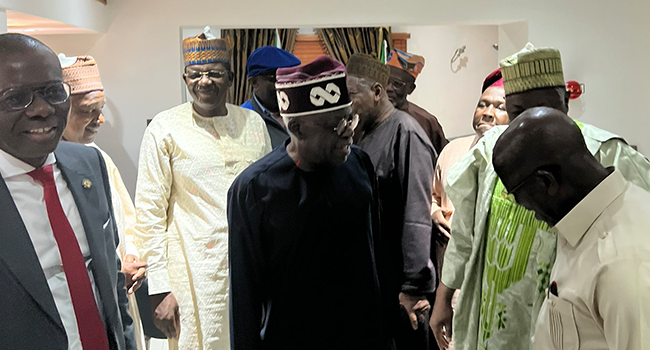 Kassim Shettima, Tinubu's running mate, was also present during the meeting.