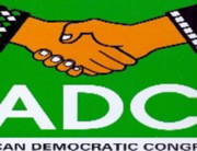 A logo of the African Democratic Congress.