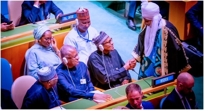 President Bujari and Former Emir of Kano, Lamido Sanusi