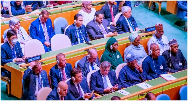 President Buhari present at the 77th UN General Assembly in New York