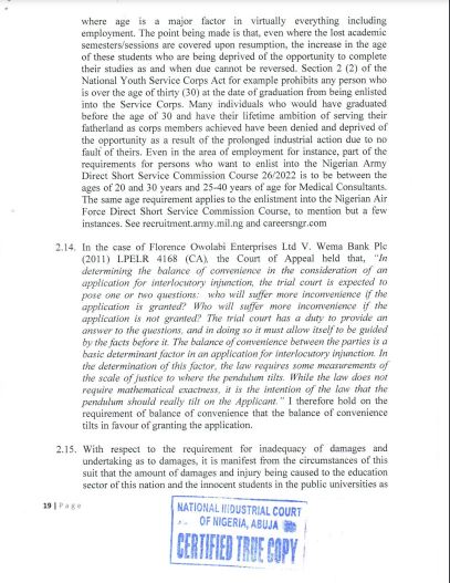 Decision of Industrial Court Ordering ASUU To End Strike (Full Details)