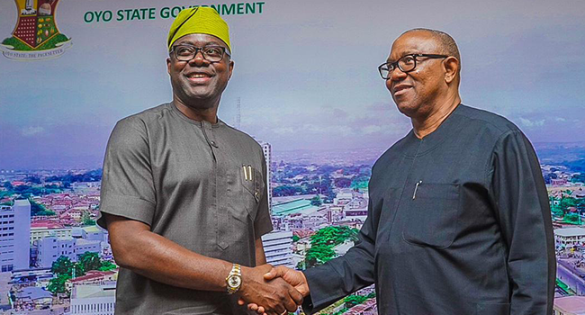 Mr Peter Obi said he met with Governor Seyi Makinde in Ibadan on September 30, 2022.