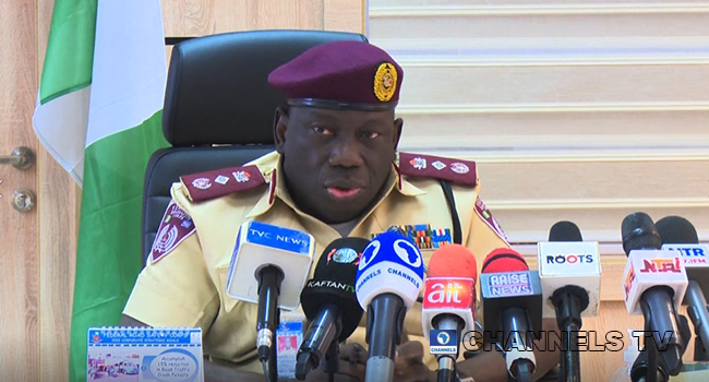 Acting FRSC Corp Marshall, Mr Dauda Biu addressed the press on September 1, 2022.