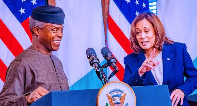 US Vice President Kamala Harris hosted her Nigerian counterpart, Professor Yemi Osinbajo at the White House on September 2, 2022. 