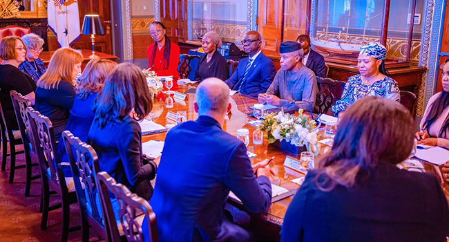 US Vice President Kamala Harris hosted her Nigerian counterpart, Professor Yemi Osinbajo at the White House on September 2, 2022. 