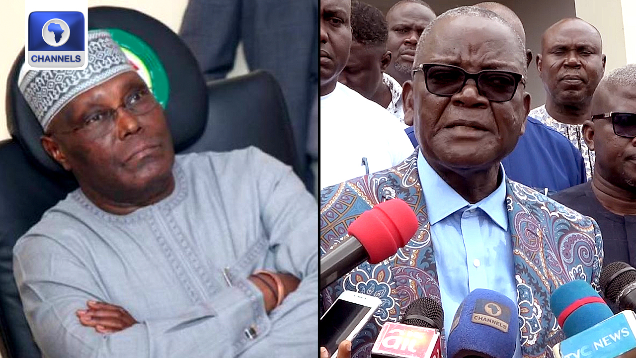 A photo combination of Mr Atiku Abubakar and Governor Samuel Ortom