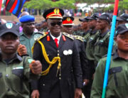 Governor Samuel Ortom at the passing out parade of batch B of the Benue State Community Volunteer Guards
