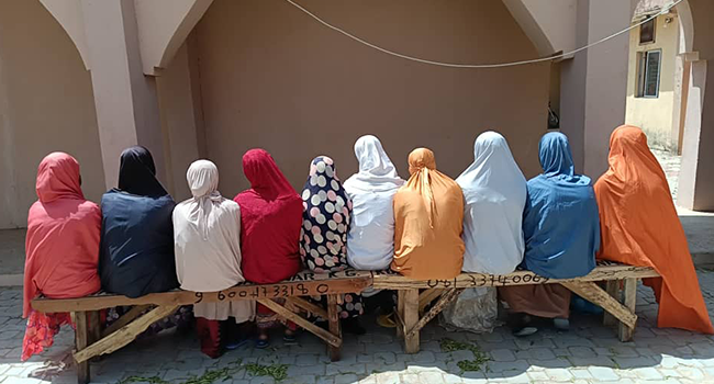 This photo released by Zamfara police shows women said to have been rescued from bandits.