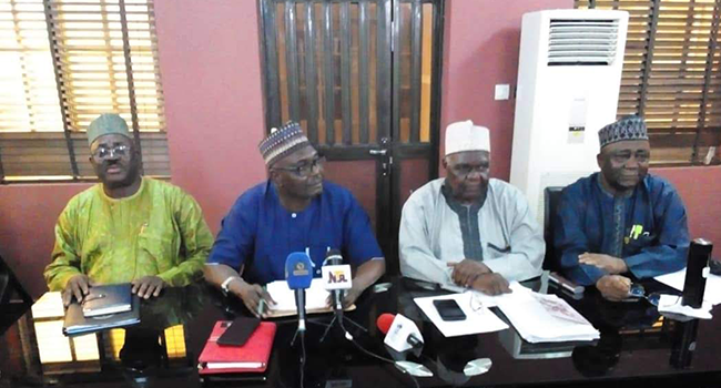 Gbagyi elders address the press in Minna, Niger state.