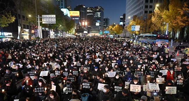 Candlelight Vigils Mourn South Korea Halloween Disaster Victims