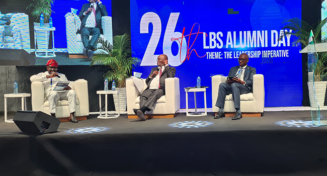 PDP presidential candidate, Atiku Abubakar (middle) at LBS Alumni Day in Lagos on Tuesday, November 15, 2022. Credit: Dare Idowu