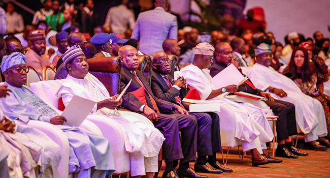 Bola Ahmed Tinubu met with the business community in Lagos on November 1, 2022.