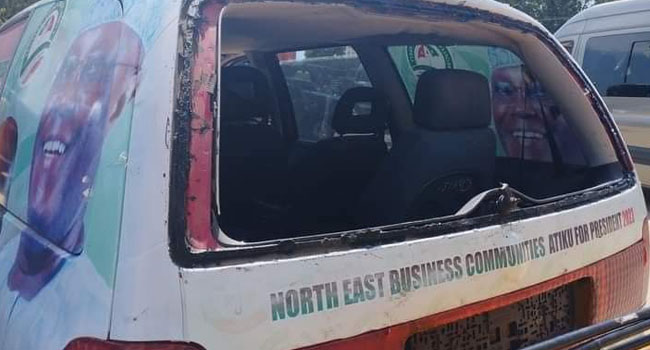 Scores Injured As Hoodlums Attack Atiku's Convoy In Borno – Channels  Television