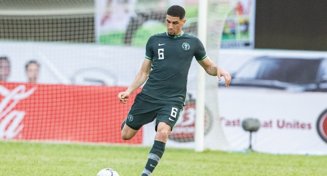 Leon Blaogun playing for Nigerian during a world cup qualifier game