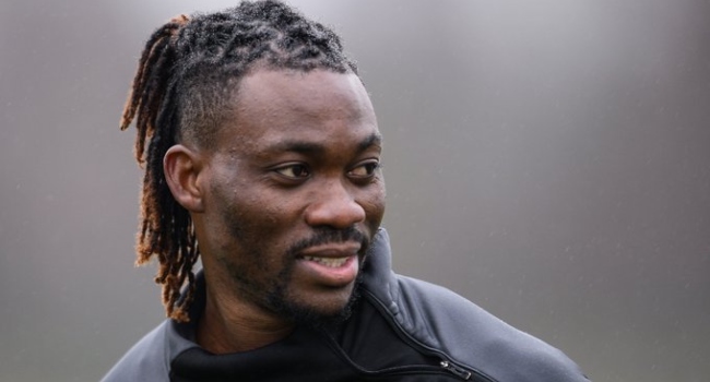 Photo of Christian Atsu during a training session at Darsley Park