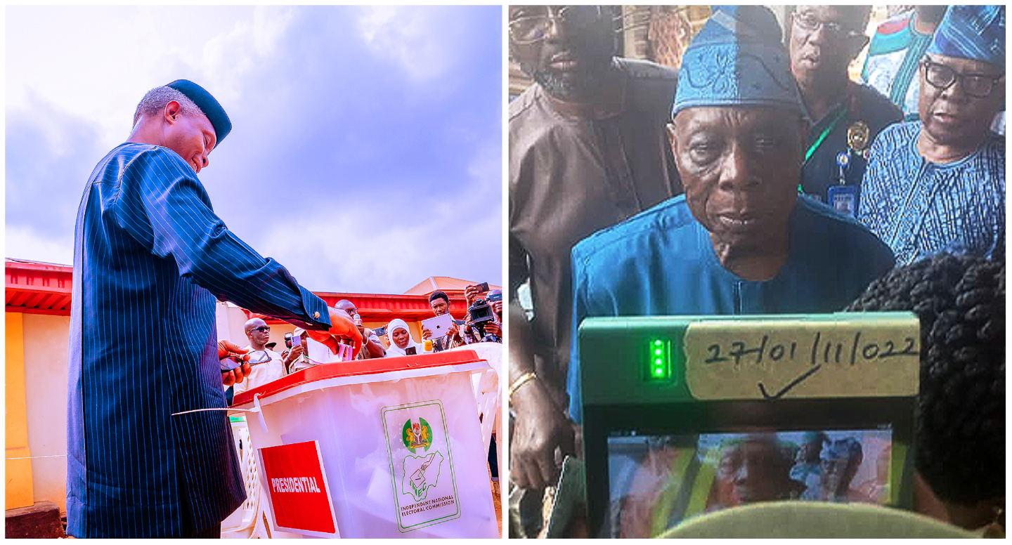 2023 Elections | PHOTOS: Osinbajo, Obasanjo, Other Prominent Nigerians At The Polls