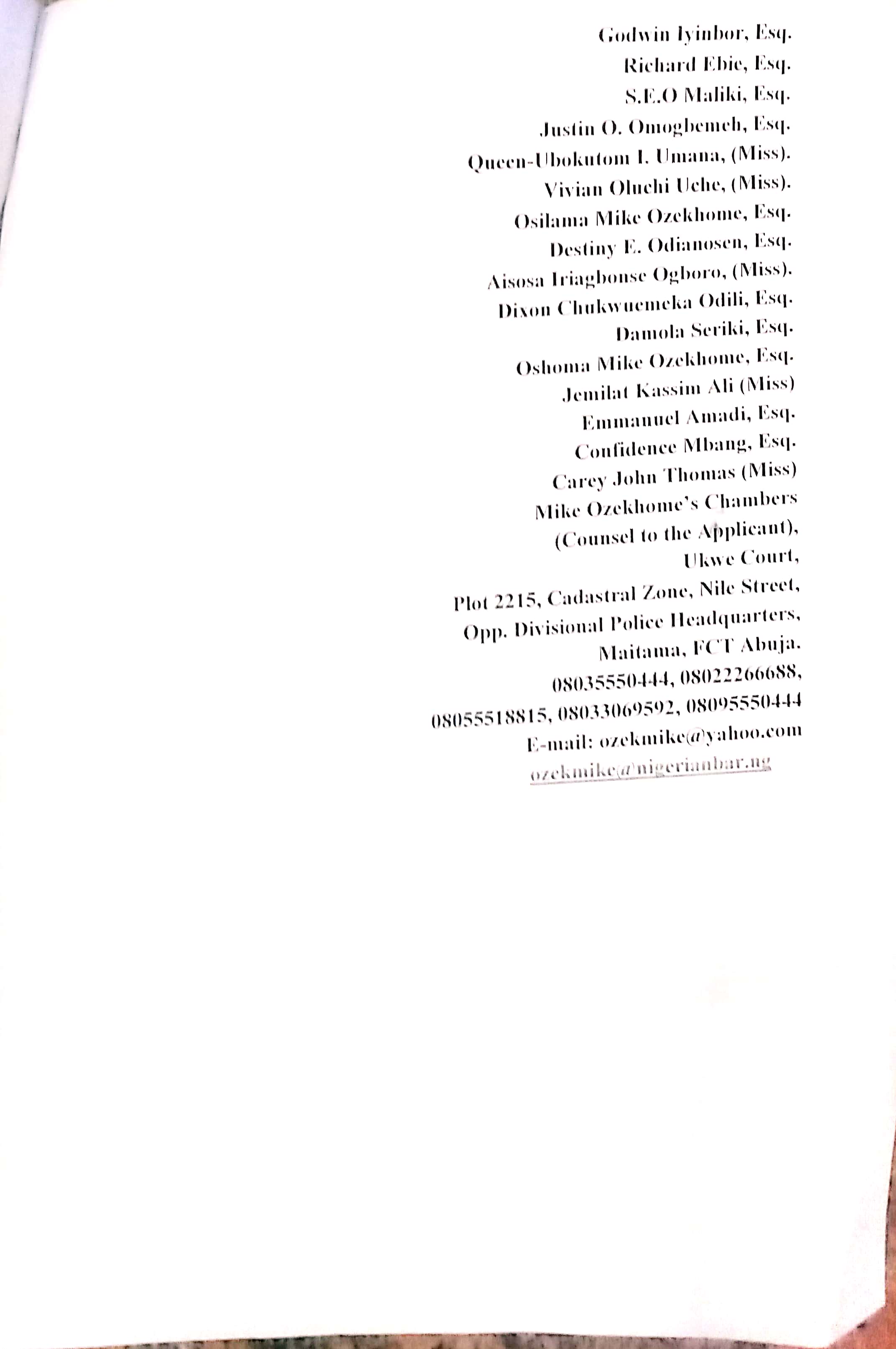 The Notice to discontinue with the suit
