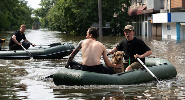 ‘You Can’t Even See The Roof’: Ukrainians Flee Dam Flood