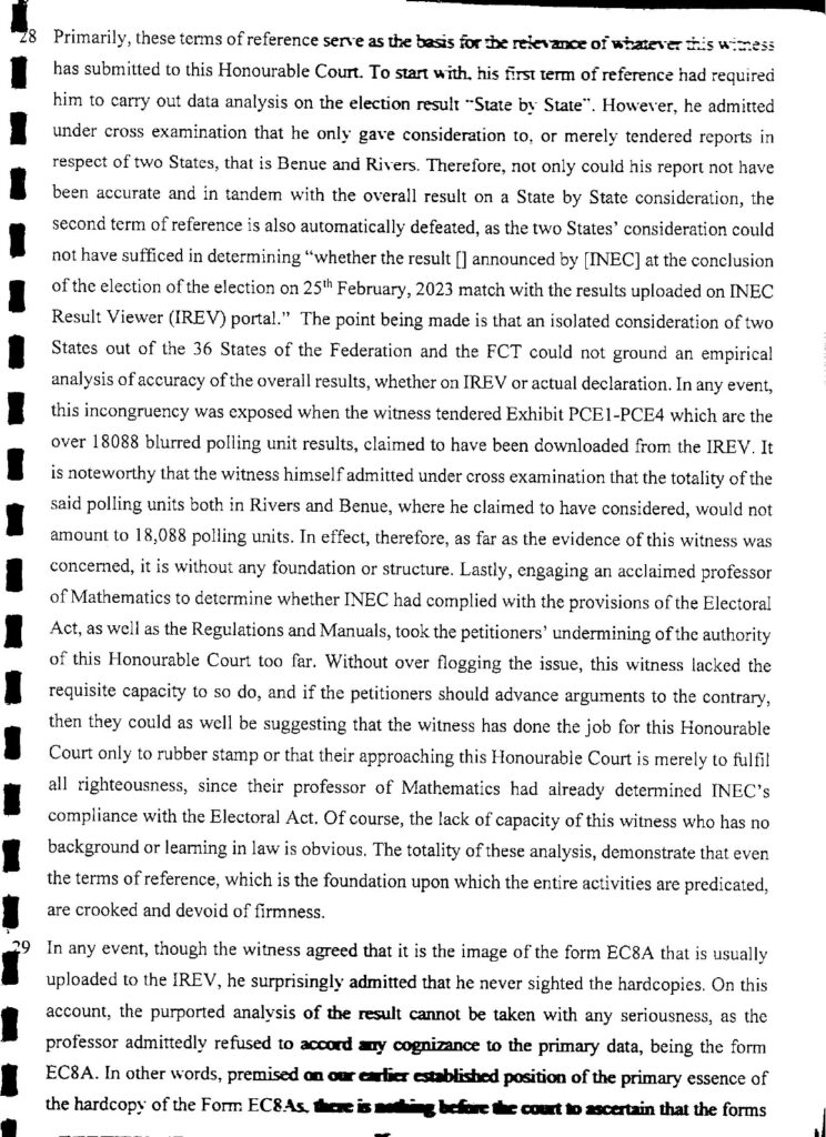 PETER OBI VS. INEC FINAL WRITTEN ADDRESS page 0017