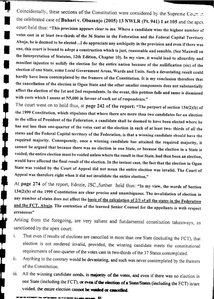 PETER OBI VS. INEC FINAL WRITTEN ADDRESS page 0032