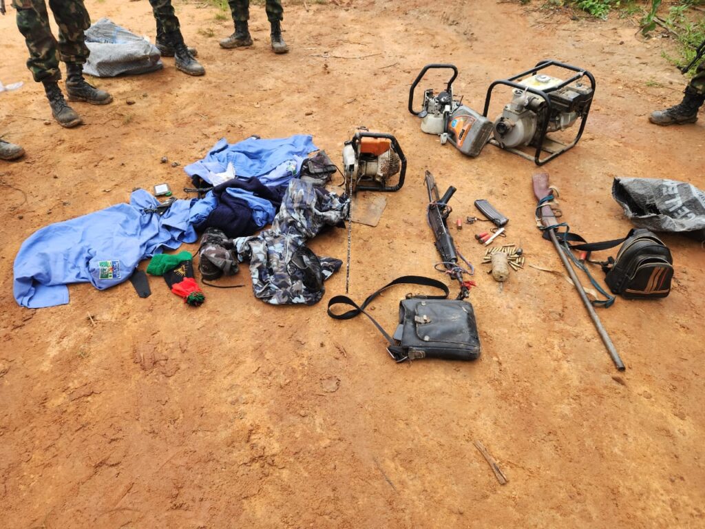 Troops recover items during raid on IPOB Camp in Anambra 2