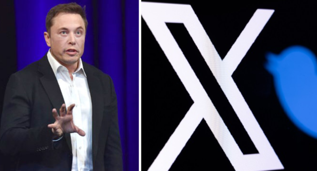 A picture collage of Elon Musk and Platform X