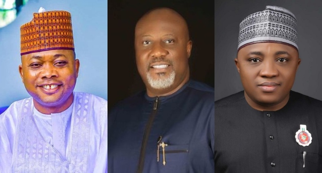 A combo of Murtala Ajaka ,Dino Melaye and Usman Ododo