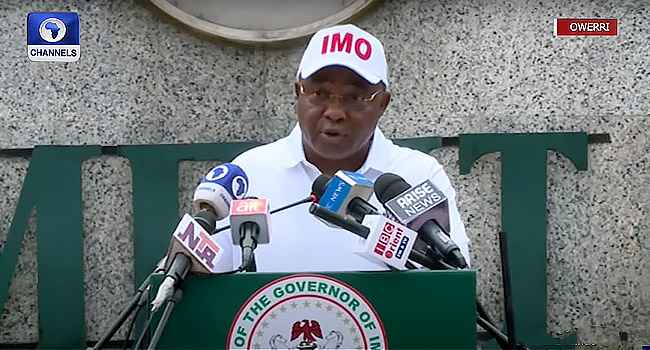 VIDEO: Uzodimma Invites Opponents To Govt, Says ‘They Did Not Lose, Imo People Won’