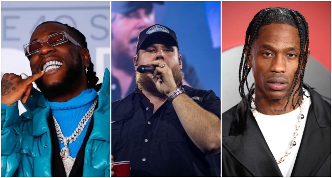 Burna Boy, Travis Scott, Luke Combs To Perform At 66th Grammy Awards