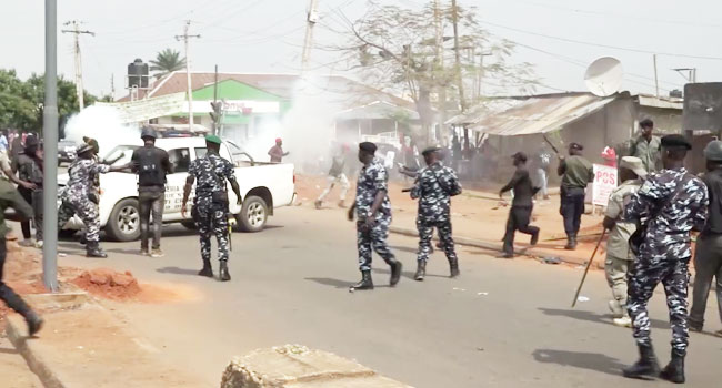 Benue APC Crisis Deepens As Police Teargas Anti-Austin Agada Group