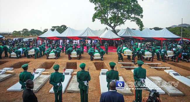 Delta 17: Tinubu, Govs Pay Final Respects As Military Buries Gallant Soldiers