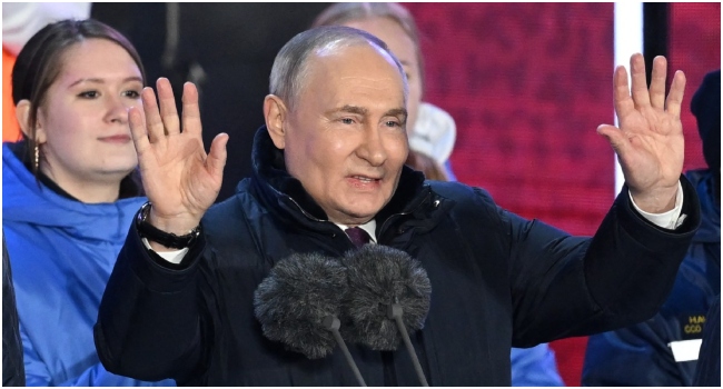 Putin Addresses Red Square Crowd After Election Win