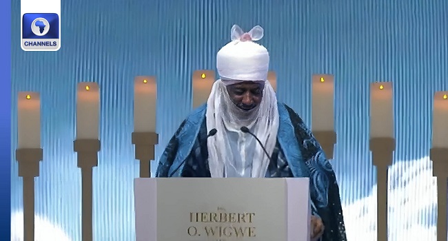 Sanusi Weeps In Emotional Tribute To Wigwe  