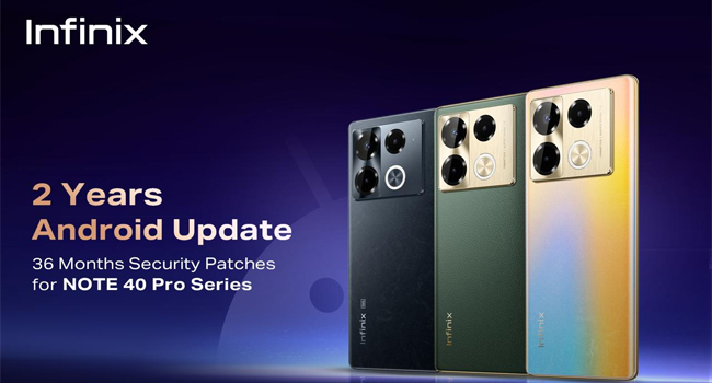 Infinix Announces Groundbreaking Software Update Commitment For NOTE 40 Pro Series