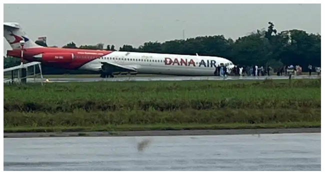 Aircraft Belonging To Dana Air Skids Off Lagos Airport Runway