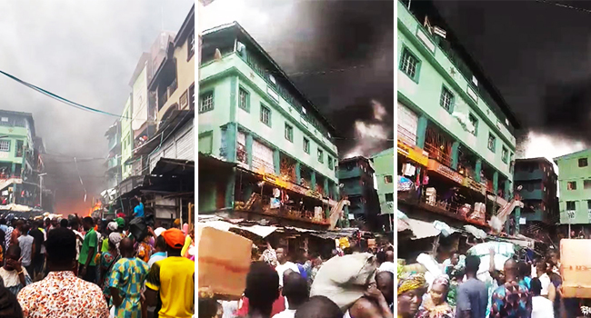 Fire Razes Section Of Idumota Market