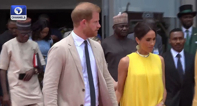 VIDEO: Prince Harry, Meghan Attend Fundraising Event For Wounded Soldiers In Lagos