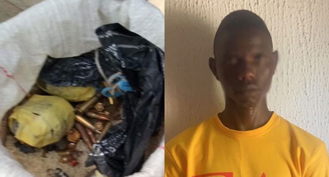 Soldier Arrested With Ammunition, Grenades Concealed In Bag Of Rice