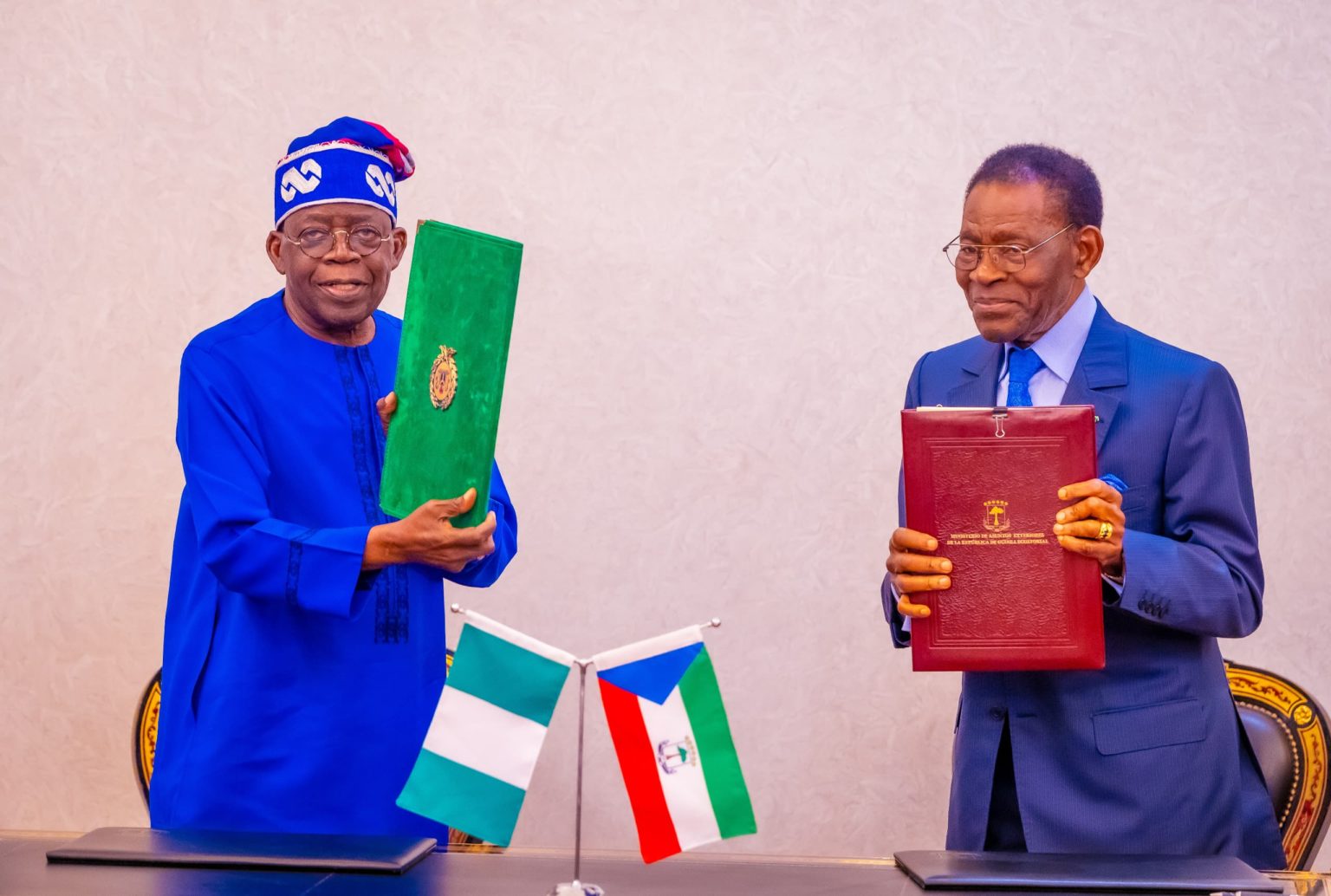 Tinubu and Equatorial Guinea president sign gas pipeline agreement
