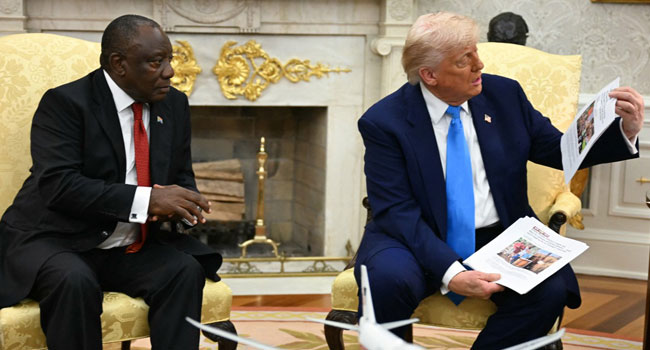 Trump Plays Up ‘Genocide’ Accusation In Meeting With South Africa President