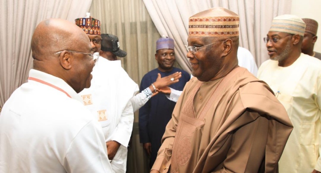 PHOTOS: Atiku Meets With ADC Chairman David Mark In Abuja