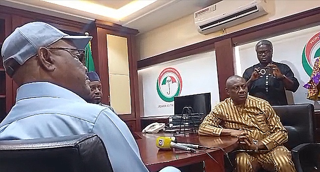 [VIDEO] Wike Meets Mohammed-Led PDP At Wadata Plaza