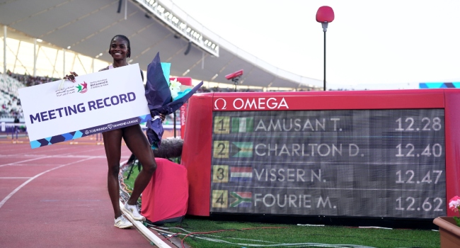 Tobi Amusan Sets New Record To Win Diamond League In Rabat
