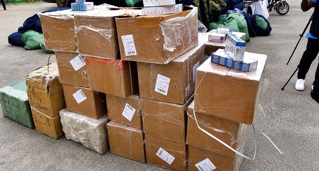 Police Stop Truck Transporting 47 Sacks of Military Camouflage in Lagos